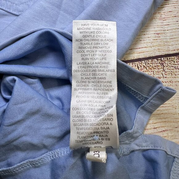 TravisMathew Golf Polo Shirt Men's XL Blue Gray Performance Short Sleeve - Picture 4 of 13